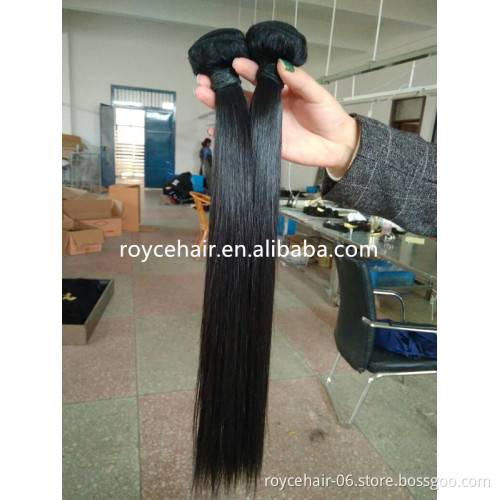 Brazilian Silky Straight Remy Human Hair Weave Closure With Baby Hair , 3 bundles Straight Hair With Closure For Sale